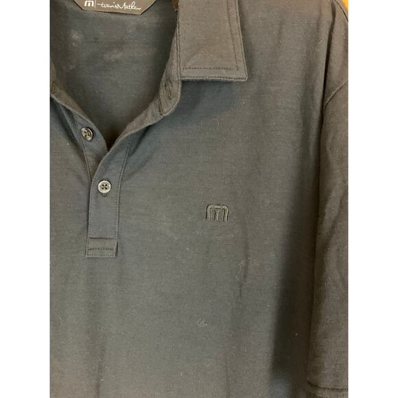 Travis Matthew Men's Polo- Size Large, Black/Dark Blue - Picture 3 of 4
